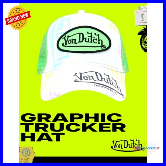 Adjustable Snapback Trucker Cap, Mesh Back, Curved Bill, Unisex Fit
